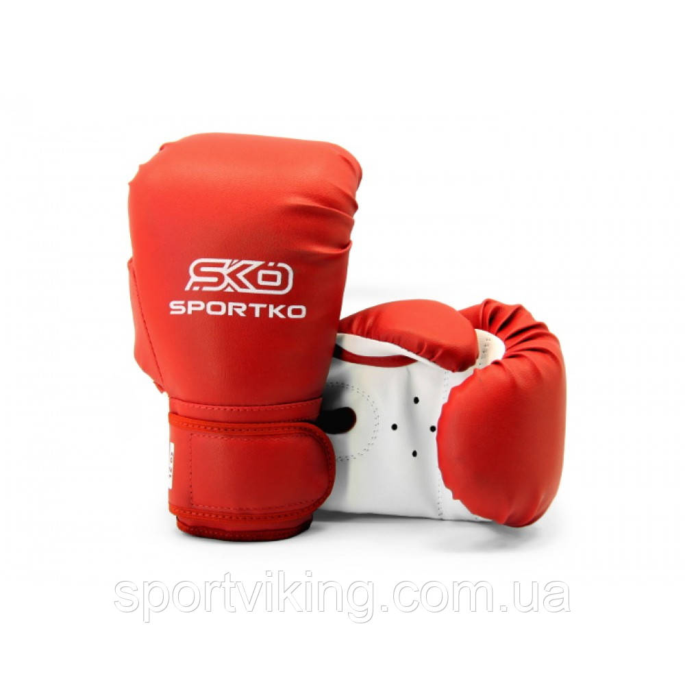 Рукавички боксерські 12 OZ Sportko колір червоний