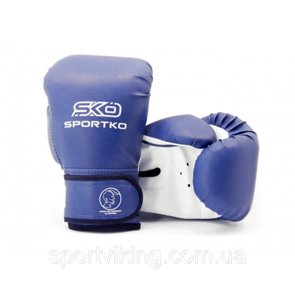 Рукавички боксерські 12 OZ Sportko колір синій