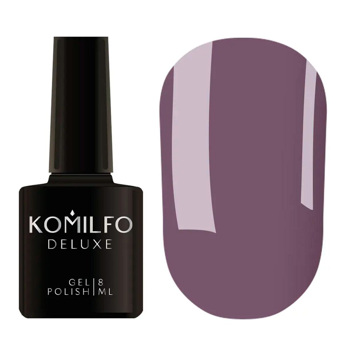 Гель-лак Komilfo Deluxe Series №D110 (сіро-фіолетовий, емаль), 8 мл