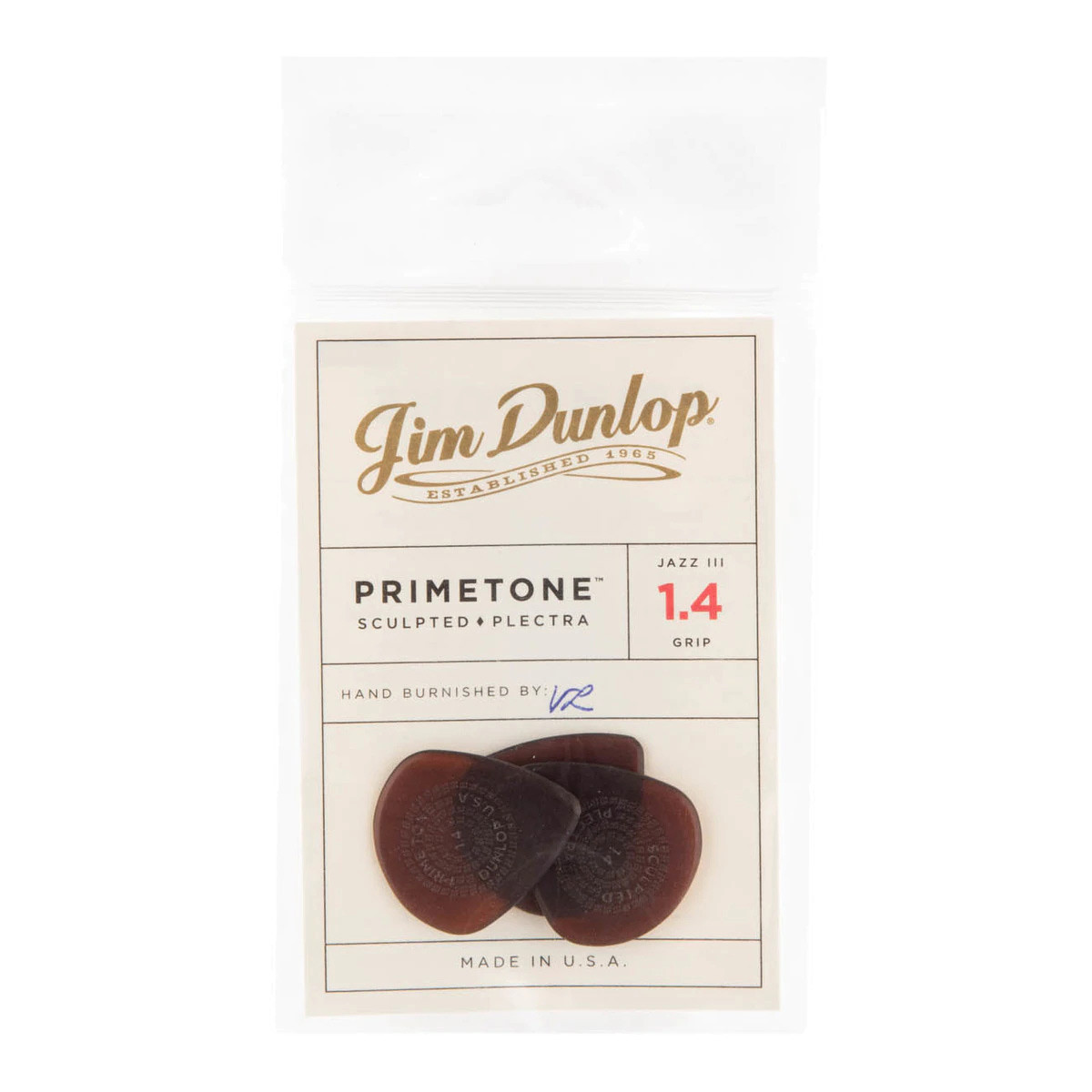 Набір медіаторів  DUNLOP PRIMETONE JAZZ III XL GRIP PICK 1.4