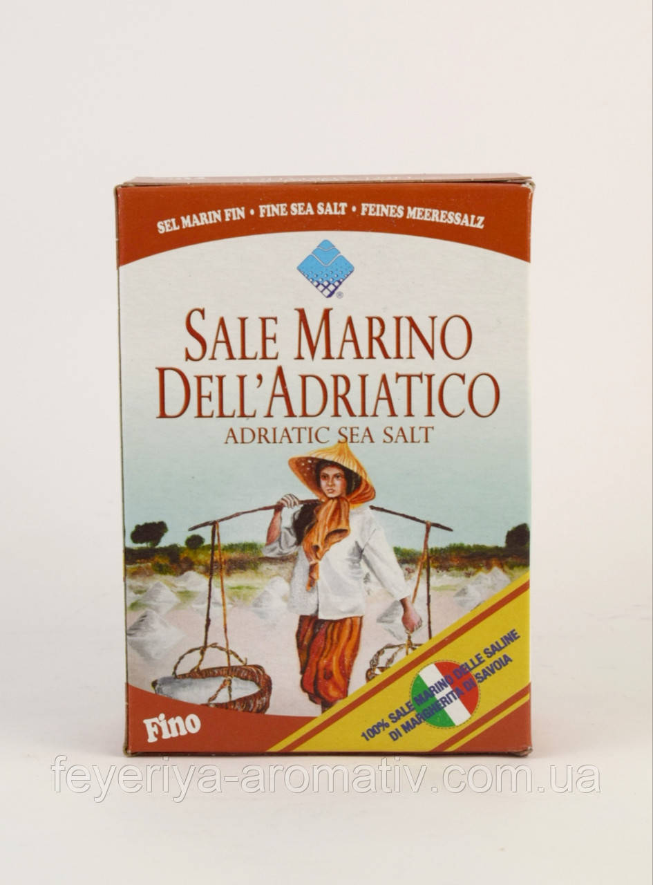 Сіль морська дрібного помелу Sale Marino dell'Adriatico Fino 1кг (Італія)