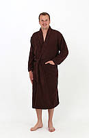 Мужской махровый халат XL коричневый Узбекистан 100% хлопок