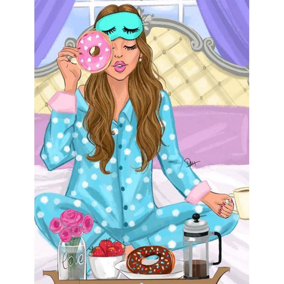 Алмазна мозаїка SANTI "Ранок з пончиками", 40*50 см