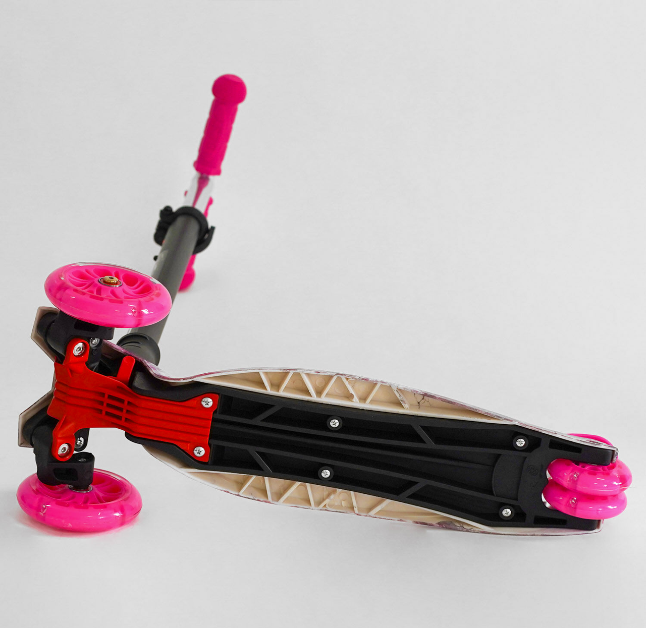 Самокат MAXI Best Scooter пластмассовый, 4 колеса PU, СВЕТ, трубка руля ...