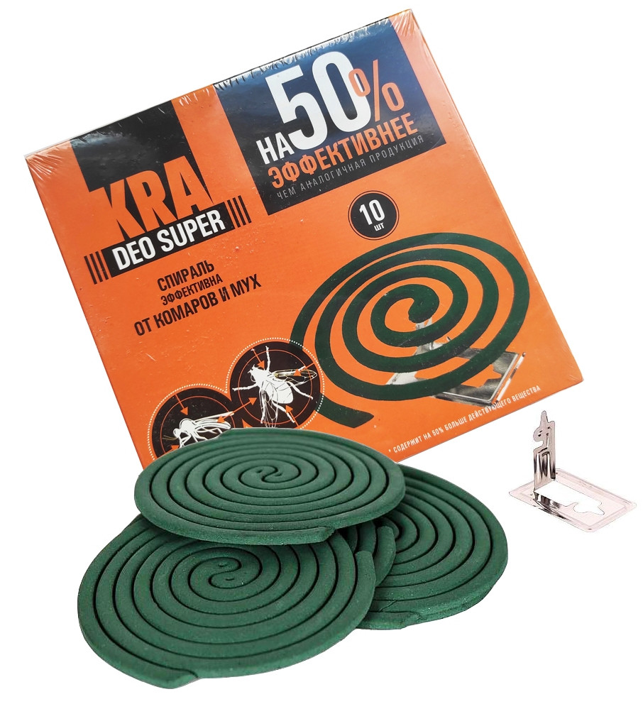Спіралі від комарів KRA 10шт/уп, захист від комарів на відкритому повітрі