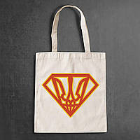 Еко-сумка, шоппер, щоденна з принтом"Герб України у формі діаманту" Push IT