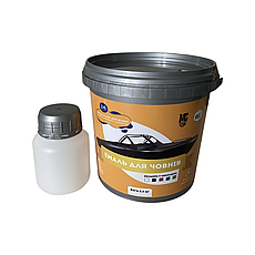 Емаль для човнів, яхт, катерів епоксидна двокомпонентна Feniks 900г Жовта, фото 4