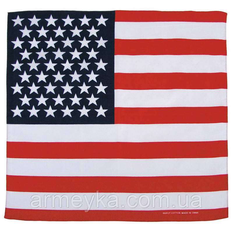Бандана, прапор USA (55x55 cm.), комбінований, бавовна, MFH Німеччина