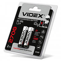 Пальчиковий акумулятор батарейки аа Videx HR6 / AA 2700mAh 1.2 вольта (цена за 2шт)