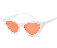 Солнцезащитные очки белые, кошачий глаз, очки от солнца