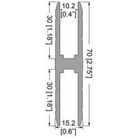 Профіль 0640. Для "зрощування" панелей, "Н" образний. Для панелей 10,2 мм