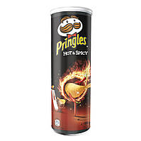 Pringles Hot & Spicy, 165 г, острые специи, 19шт/ящ