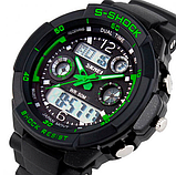 Хороший бюджетний наручний чоловічий армійський і тактичний годинник SKMEI з каучуковим ремінцем, фото 4