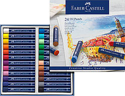 Масляна пастель з паперовим тримачем Faber-Castell Oil Pastels, 24 кольори