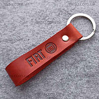 Брелок для ключей Fiat кожа с логотипом,Красный