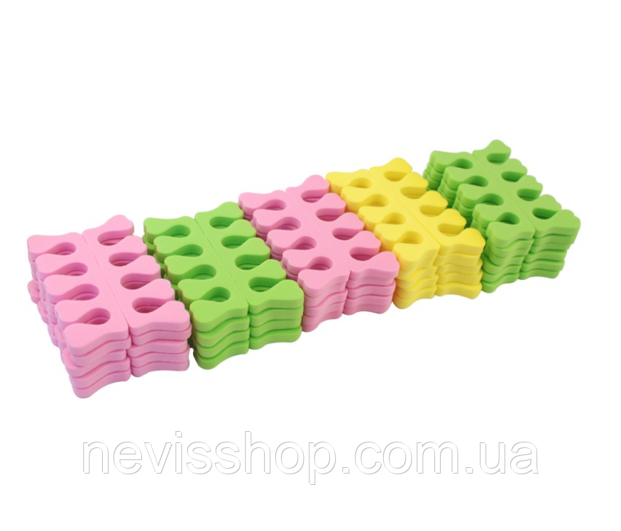 Роздільник для пальців ніг, 25 пар, колір в асортименті