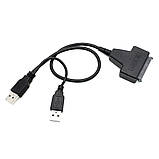 Перехідник USB 2.0 SATA для жорсткого диска 2.5 HDD SSD адаптер із сата на юсб, фото 4