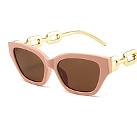 Солнцезащитные очки розовые, прямоугольные, кошачий глаз, очки от солнца