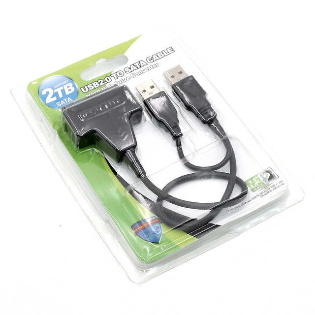 Перехідник USB 2.0 SATA для жорсткого диска 2.5 HD SSD адаптер з сата ...