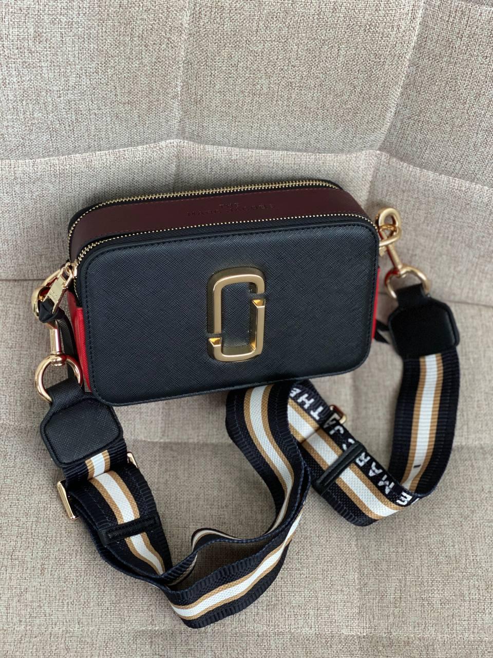 Жіночі Сумка Marc Jacobs Black Logo Black Red