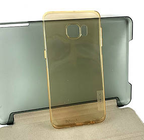 Чохол для Samsung S6 EDGE Plus накладка силіконовий бампер Nillkin золотий