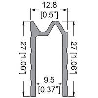Профіль 0581. Гібрид або "замковий". Для панелей 9,5 мм