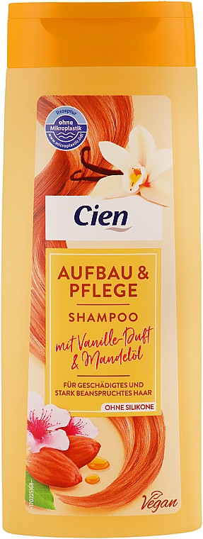Шампунь для волосся Cien Vegan Aufbau & Pflege Vanilla & Almonds Ваніль 300ml 02205