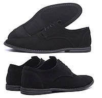 Мужские туфли из натуральной замши черные VanKristi, мужские демисезонные повседневные. Мужская обувь