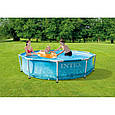 Басейн каркасний круглий 305 x 76 см Intex Metal Frame Pool 28206 Морський принт, 4485л,, фото 6