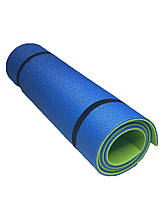 Килимок для спорту (каремат) – Оптіма Люкс 1800*600* 8 мм Синьо-зелений