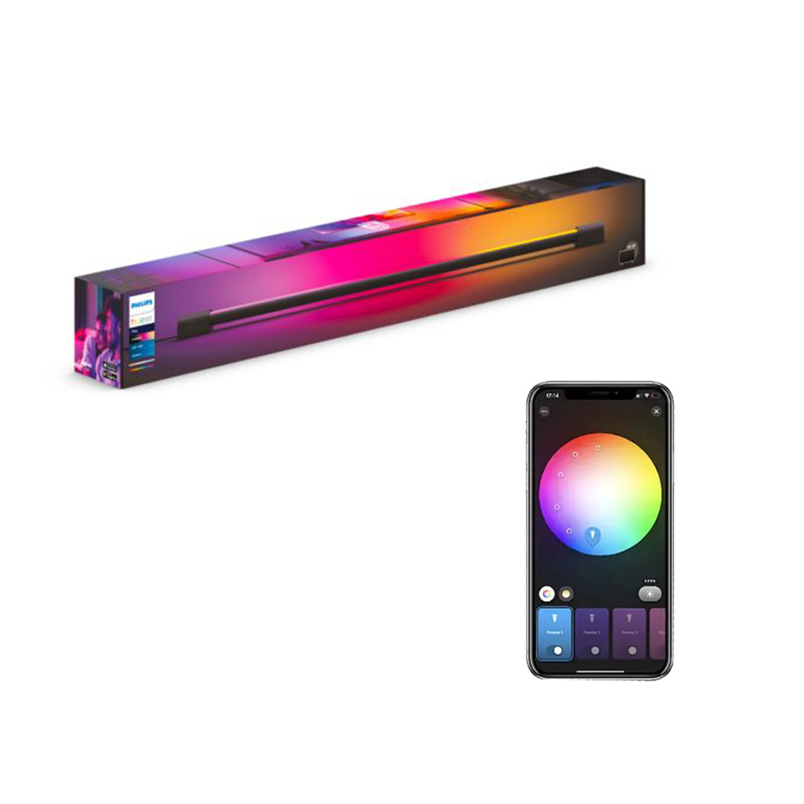 Світильник для домашнього кінотеатру Philips Hue Play Gradient Light Tube 88см (Чорний), фото 1