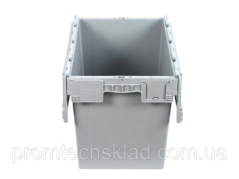 Ящик пластиковый с крышкой 600х400х435 для дистрибуции N6442-ALC - фото 10 - id-p1636695527