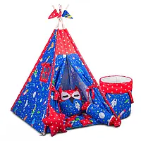 Детский игровой вигвам узоры Космос домик палатка для детей