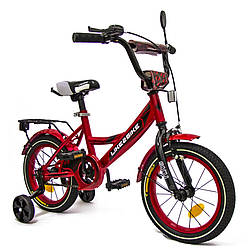 Велосипед дитячий 2-х колісний 14'' 211415 (RL7T) Like2bike Sky, бордовий, рама сталь, зі дзвінком