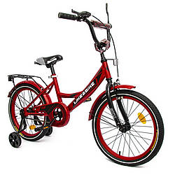 Велосипед дитячий 2-х колісний 18' 211801 (RL7T) Like2bike Sky, бордовий, рама сталь, зі дзвінком