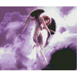 Алмазна мозаїка "Дівчина з крилами" Strateg HX007 30x40 см