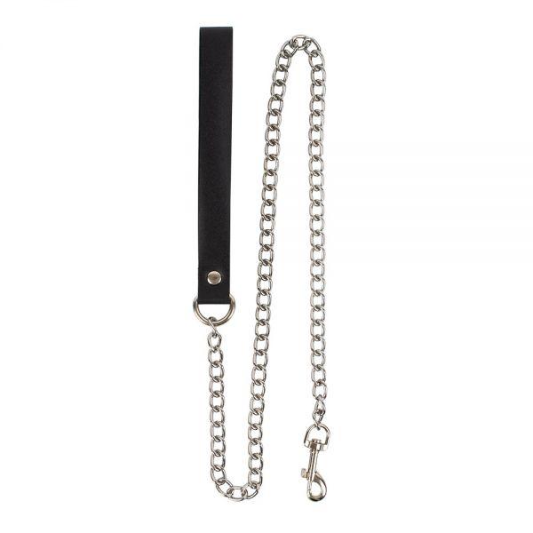 Поводок Leather Leash Slave, Black