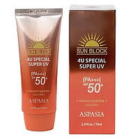 ASPASIA 4U Special Super UV Sun Block SPF50+PA+++ солнцезащитный крем для долговременной защиты 70 g