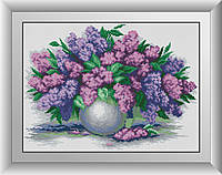 Алмазная мозаика Букет сирени Dream Art 30122 36x46см 22 цветов, квадр.стразы, полная зашивка. Набор алмазной, фото 1