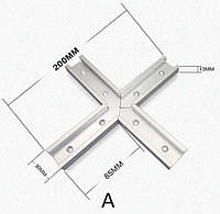Соединитель для Т-трека, крестообразный, алюминиевый, Т-паз для фрезерного станка, настольной пилы