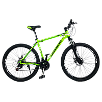 Спортивный Велосипед CROSSBIKE LEADER 29" 19" Зеленый-Неон (кросс лидер)