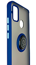 TPU чохол накладка Matte Ring Magnit для ZTE Blade A51 (на зті блейд а51) синій, фото 4