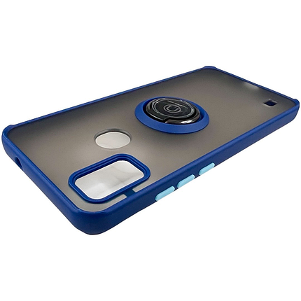 TPU чохол накладка Matte Ring Magnit для ZTE Blade A51 (на зті блейд а51) синій, фото 2