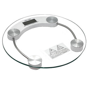 Ваги підлогові Livstar LSU-5042 електронні скляні 180 кг | Ваги круглі Лівстар