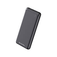 Батарея універсальна ColorWay 10 000 mAh Slim (USB QC3.0 + USB-C Power Delivery 18W) Black