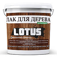 Лак акриловый для дерева Блестящий глянец Lotus прозрачный 1л MB MS