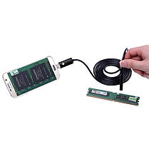 USB ендоскоп для смартфона і ноутбука HD 480P Kerui 655H, 5 метрів, 5.5 мм, жорсткий кабель, фото 2