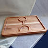 Дошка для подачі страв прямокутна на 4 секції двостороння з ясеня, фото 4