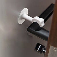 Стоппер на дверну ручку UKC захист від пошкодження стін і меблів Сірий
