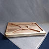 Дошка для подачі страв прямокутна на 5 секцій двостороння з ясеня, фото 5